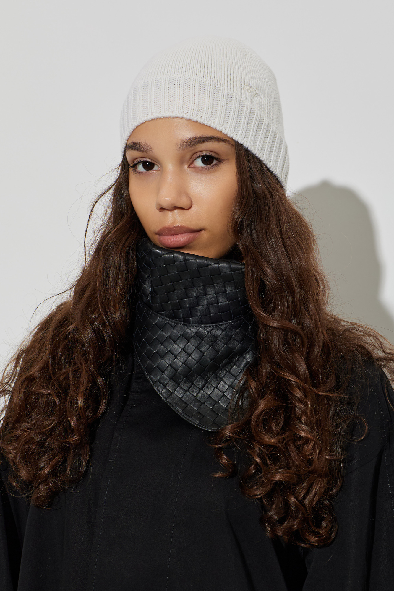 帽子 bottega veneta archive wool knit beanie Cream Wool Beanie Hat Bottega Veneta - Vitkac AS